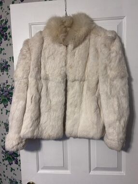 Vintage 80s Rabbit Fur Jacket - Plush Short Coat